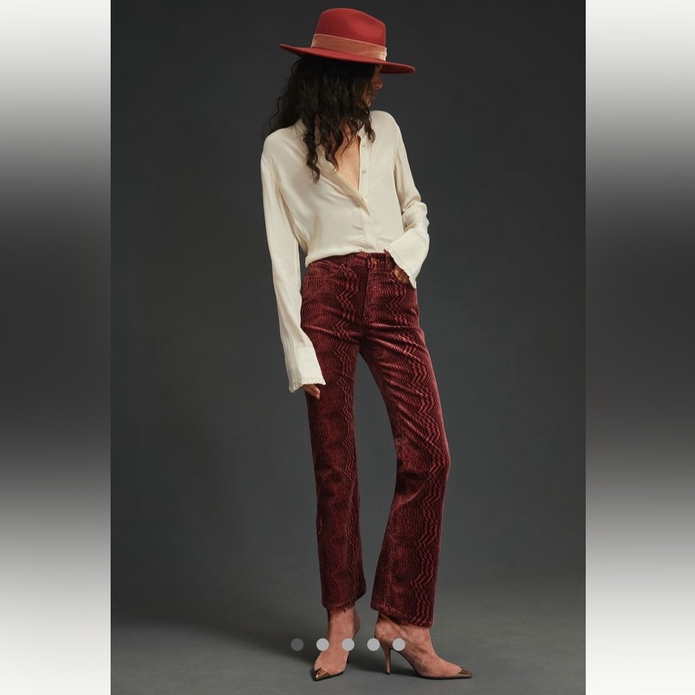 Pilcro for Anthropologie, YaYa mid-rise crop flare pants 28